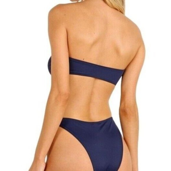 SOLID & STRIPED Women The Tati Top Bottom 2-Piece Bikini Set.Sz XL Navy NWT 0097 - Picture 3 of 16